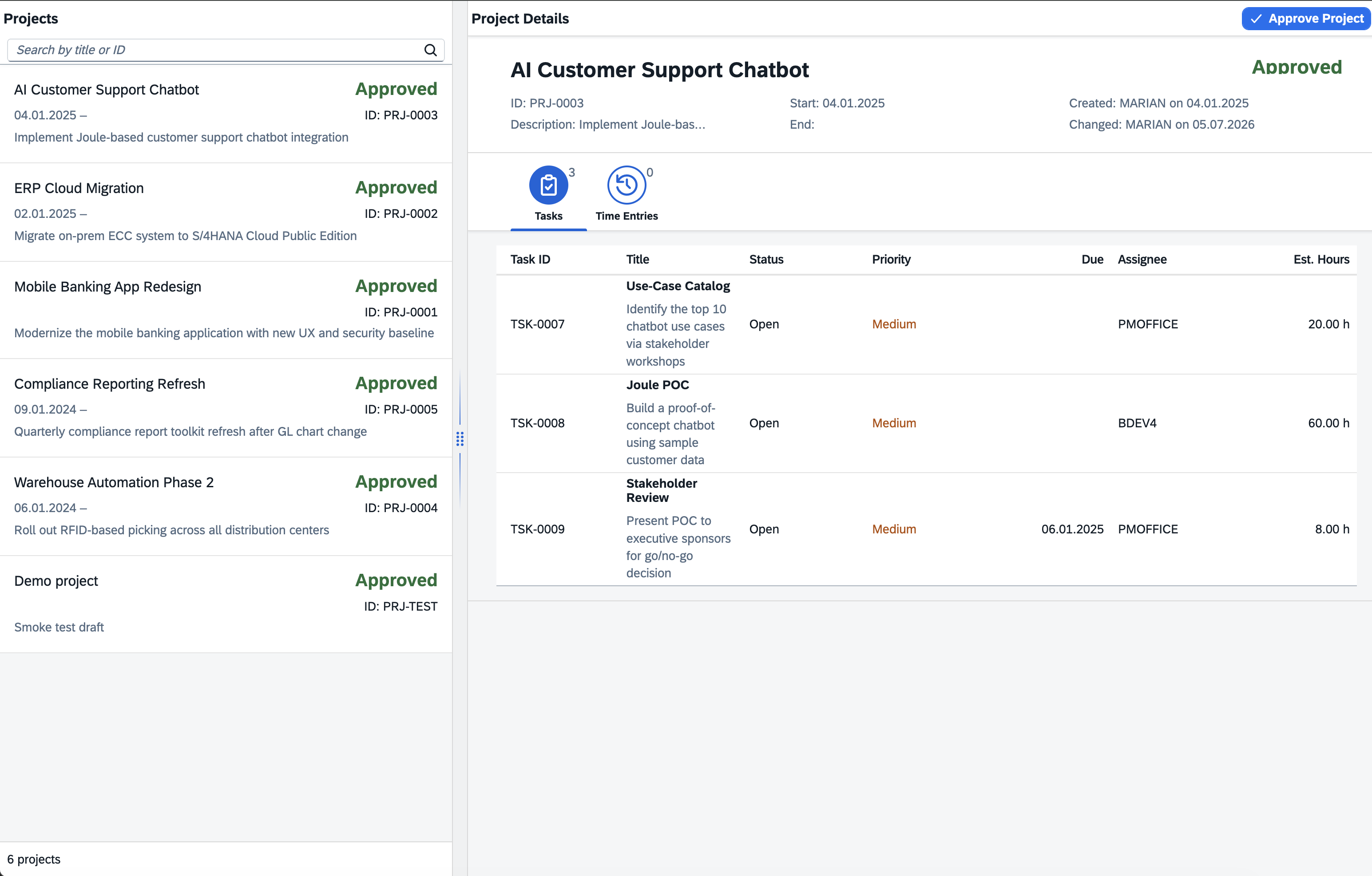 Modern UI5 TypeScript app consuming the new RAP OData V4 service